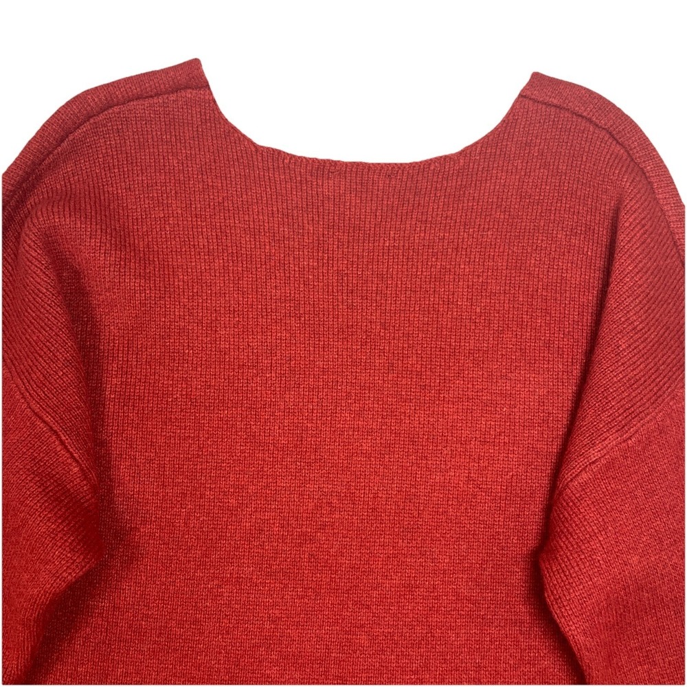 Pendleton Women's XL Sweater Red Lambswool Blend Southwest Aztec Geometric Print - Picture 9 of 13